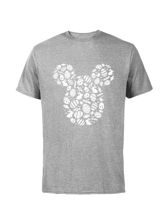 Mickey Mouse Icon White Bunnies Easter - Short Sleeve Cotton T-Shirt for Adults - Customized-Athletic Heather