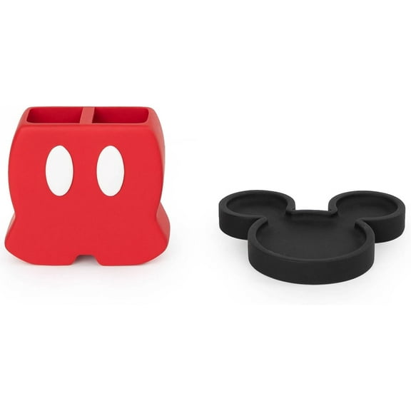 Disney Mickey Mouse Iconic 2 Piece Soap Dish & Toothbrush Holder Set