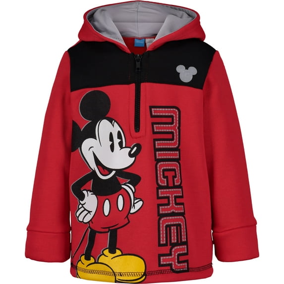 Disney Mickey Mouse Infant Baby Boys Fleece Half Zip Hoodie Infant to Big Kid