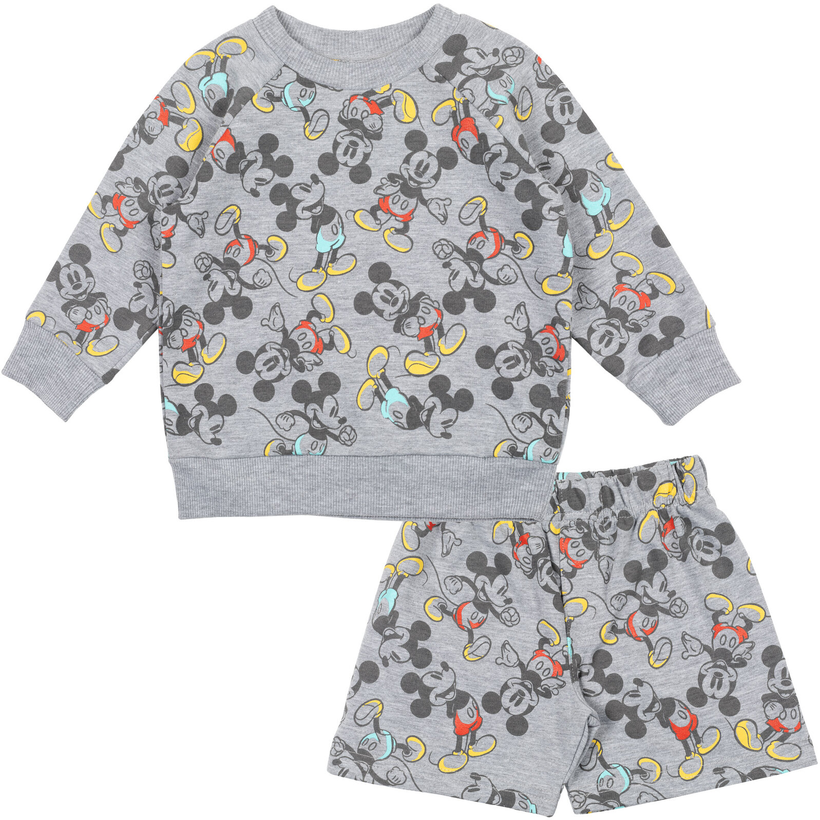 Disney Mickey Mouse Infant Baby Boys French Terry Sweatshirt and Shorts - image 1 of 5