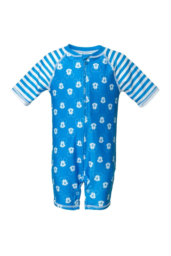 Mickey Mouse Infant Baby Boys One Piece Bathing Suit Blue 6-9 Months