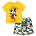 thumbnail image 1 of Disney Mickey Mouse Infant Baby Boys T-Shirt and French Terry Shorts Outfit Set Infant to Little Kid, 1 of 5