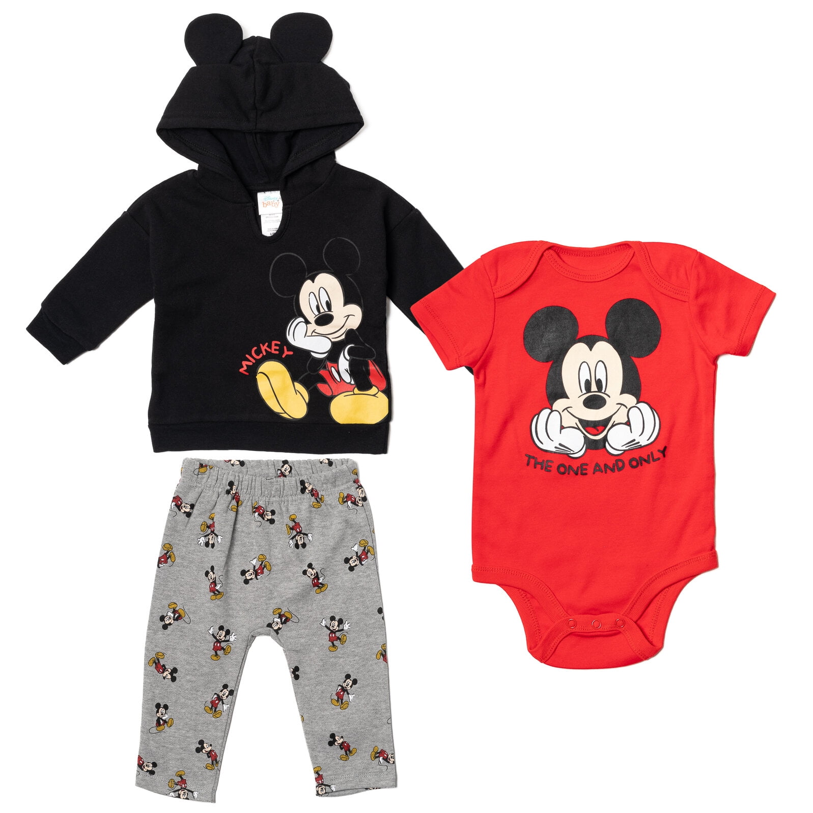 Disney Mickey Mouse Infant Baby Boys or Girls Fleece Pullover Hoodie