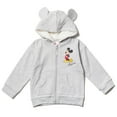thumbnail image 1 of Disney Mickey Mouse Baby Boy or Girl Cosplay Zip-Up Hoodie Heather Gray, 1 of 5
