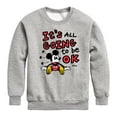 thumbnail image 1 of Disney - Mickey Mouse - It's All Going To Be Ok - Youth Crewneck Fleece Sweatshirt, 1 of 5