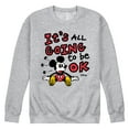 thumbnail image 1 of Disney - Mickey Mouse - It's All Going to be OK - Men's Crew Neck Fleece Pullover, 1 of 5