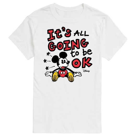 Disney - Mickey Mouse - It's All Going to be OK - Men's Short Sleeve Graphic T-Shirt