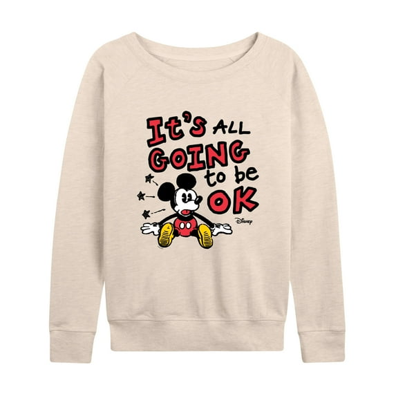 Disney - Mickey Mouse - It's All Going to be OK - Women's Lightweight French Terry Long Sleeve Shirt