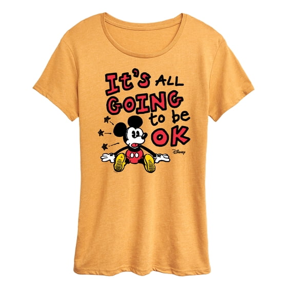 Disney - Mickey Mouse - It's All Going to be OK - Women's Short Sleeve Graphic T-Shirt