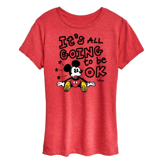 Disney - Mickey Mouse - It's All Going to be OK - Women's Short Sleeve Graphic T-Shirt