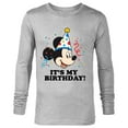 thumbnail image 1 of Disney Mickey Mouse It's My Birthday! - Long Sleeve T-Shirt for Men - Customized-Athletic Heather, 1 of 5