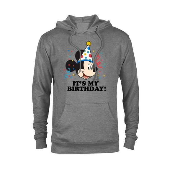 Disney Mickey Mouse It's My Birthday! - Pullover Hoodie for Adults - Customized-Graphite Heather