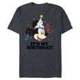 thumbnail image 1 of Disney Mickey Mouse It's My Birthday! - Short Sleeve Blended T-Shirt for Adults - Customized-Navy Heather, 1 of 5