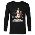 thumbnail image 1 of Disney Mickey Mouse Its My Birthday - Long Sleeve T-Shirt for Men -Customized-Black, 1 of 5