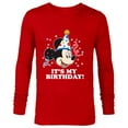 thumbnail image 1 of Disney Mickey Mouse Its My Birthday - Long Sleeve T-Shirt for Men -Customized-New Red, 1 of 5