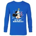 thumbnail image 1 of Disney Mickey Mouse Its My Birthday - Long Sleeve T-Shirt for Men -Customized-Royal, 1 of 5