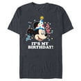 thumbnail image 1 of Disney Mickey Mouse Its My Birthday - Short Sleeve Blended T-Shirt for Adults -Customized-Navy Heather, 1 of 5