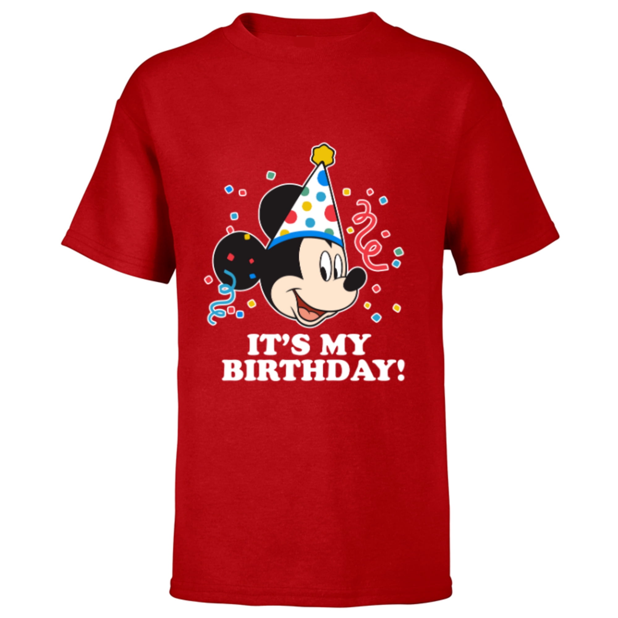 Disney Mickey Mouse Its My Birthday Short Sleeve T-Shirt for Kids