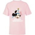 thumbnail image 1 of Disney Mickey Mouse Its My Birthday - Short Sleeve T-Shirt for Kids -Customized-Soft Pink, 1 of 5