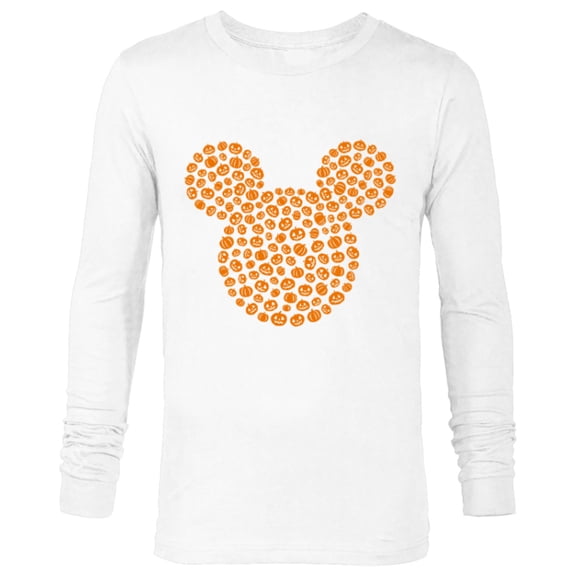 Disney Mickey Mouse Jack-O'-Lanterns Halloween - Long Sleeve T-Shirt for Men - Customized-White