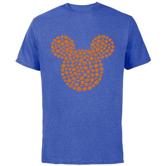 Disney Mickey Mouse Jack-O'-Lanterns Halloween - Short Sleeve Cotton T-Shirt for Adults - Customized-Royal Heather