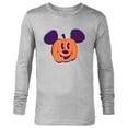 thumbnail image 1 of Disney Mickey Mouse Jack-o’-Lantern Halloween - Long Sleeve T-Shirt for Men - Customized-Athletic Heather, 1 of 5