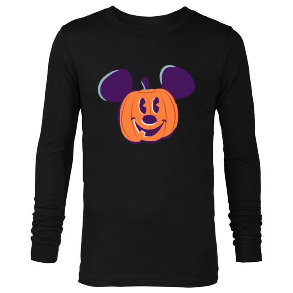 Disney Mickey Mouse Jack-o’-Lantern Halloween - Long Sleeve T-Shirt for Men - Customized-Black