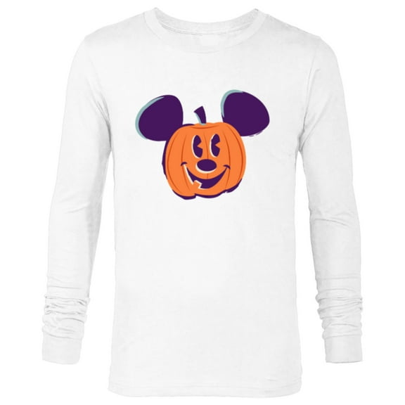 Disney Mickey Mouse Jack-o’-Lantern Halloween - Long Sleeve T-Shirt for Men - Customized-White
