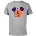 thumbnail image 1 of Disney Mickey Mouse Jack-o’-Lantern Halloween - Short Sleeve Cotton T-Shirt for Adults - Customized-Athletic Heather, 1 of 5