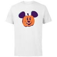 thumbnail image 1 of Disney Mickey Mouse Jack-o’-Lantern Halloween - Short Sleeve Cotton T-Shirt for Adults - Customized-White, 1 of 5