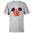 thumbnail image 1 of Disney Mickey Mouse Jack-o’-Lantern Halloween - Short Sleeve T-Shirt for Kids - Customized-Athletic Heather, 1 of 5