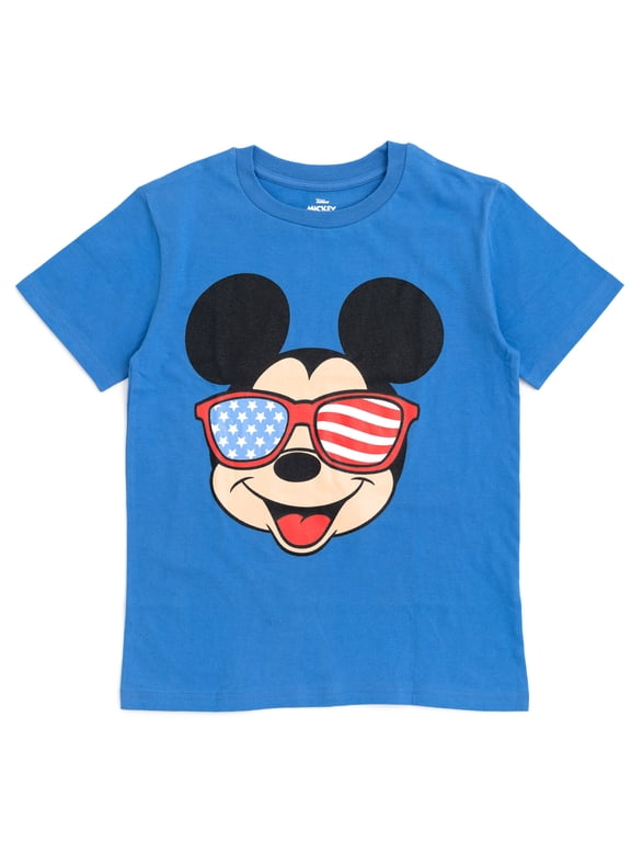 Mickey Mouse Toddler Boys' Short Sleeve Graphic T-Shirt Patriotic Blue