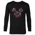 thumbnail image 1 of Disney Mickey Mouse July Birth Month Birthstone & Flowers - Long Sleeve T-Shirt for Men - Customized-Black, 1 of 5