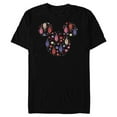 thumbnail image 1 of Disney Mickey Mouse July Birth Month Birthstone & Flowers - Short Sleeve Blended T-Shirt for Adults - Customized-Black, 1 of 5