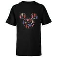 thumbnail image 1 of Disney Mickey Mouse July Birth Month Birthstone & Flowers - Short Sleeve T-Shirt for Kids - Customized-Black, 1 of 5