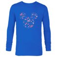 thumbnail image 1 of Disney Mickey Mouse June Birth Month Birthstone & Flowers - Long Sleeve T-Shirt for Men - Customized-Navy, 1 of 5