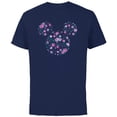 thumbnail image 1 of Disney Mickey Mouse June Birth Month Birthstone & Flowers - Short Sleeve Cotton T-Shirt for Adults - Customized-Navy, 1 of 5