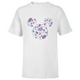thumbnail image 1 of Disney Mickey Mouse June Birth Month Birthstone & Flowers - Short Sleeve T-Shirt for Kids - Customized-White, 1 of 5