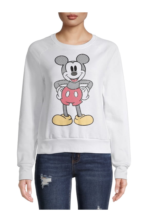 Disney Mickey Mouse Juniors' Long Sleeve Knit Top