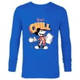 thumbnail image 1 of Disney Mickey Mouse Just Chill - Long Sleeve T-Shirt for Men - Customized-Navy, 1 of 5