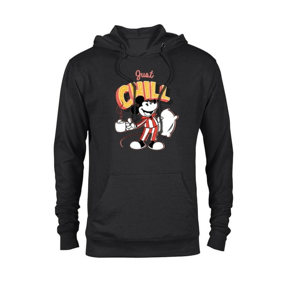Disney Mickey Mouse Just Chill - Pullover Hoodie for Adults - Customized-Black
