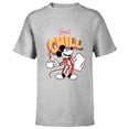 thumbnail image 1 of Disney Mickey Mouse Just Chill - Short Sleeve T-Shirt for Kids - Customized-Athletic Heather, 1 of 5
