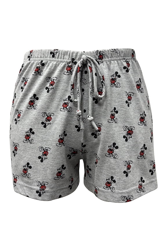 Kickback Mickey All Over Print Junior Knit Short, S-2XL (Women's)