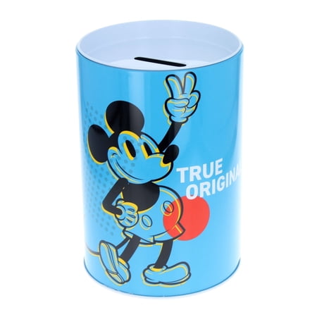 Disney Mickey Mouse Kids Tin Piggy Bank Learning Savings Tools for Kids