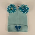 thumbnail image 1 of Disney Mickey Mouse Knit Beanie with Pom-Pom Turquoise for Kids, 1 of 4