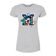 thumbnail image 1 of Disney - Mickey Mouse - Large Letter M Collegiate - Juniors Fitted Graphic T-Shirt, 1 of 5