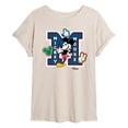 thumbnail image 1 of Disney - Mickey Mouse - Large Letter M Collegiate - Women's Oversized T-Shirt, 1 of 5