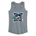 thumbnail image 1 of Disney - Mickey Mouse - Large Letter M Collegiate - Women's Racerback Tank Top, 1 of 4