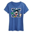 thumbnail image 1 of Disney - Mickey Mouse - Large Letter M Collegiate - Women's Short Sleeve Graphic T-Shirt, 1 of 5