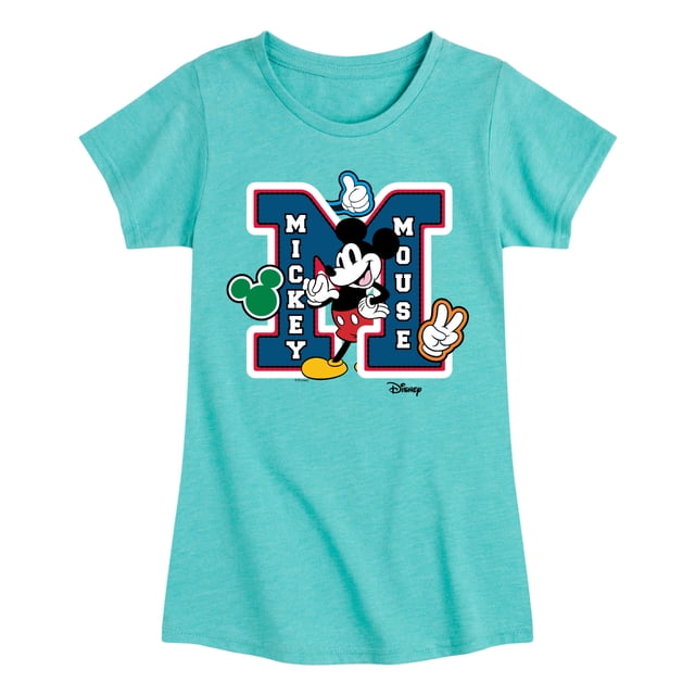 Disney - Mickey Mouse - Large Letter M - Toddler & Youth Girls Short ...